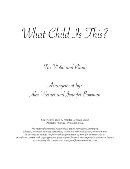 Free Sheet Music What Child Is This Greensleeves For Violin And Piano With Jazz Harmonies