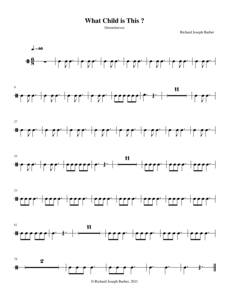 What Child Is This Tambourine Sheet Music