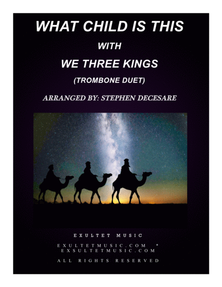 What Child Is This With We Three Kings Trombone Duet Sheet Music