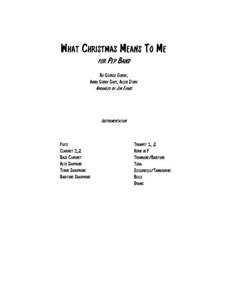 What Christmas Means To Me For Pep Band Sheet Music