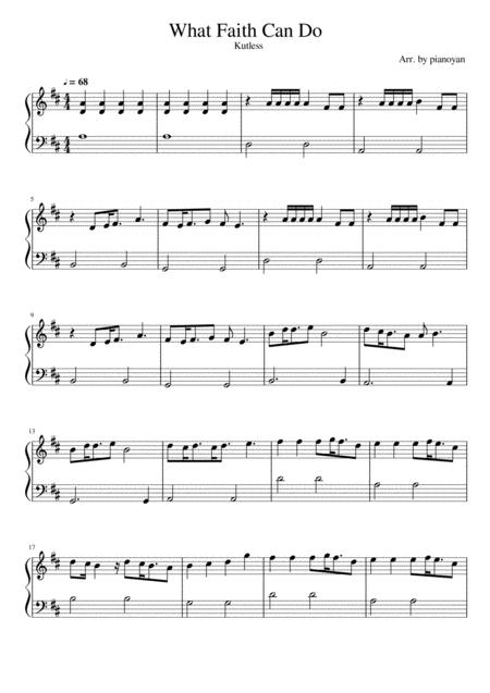 What Faith Can Do Easy Piano Solo Sheet Music