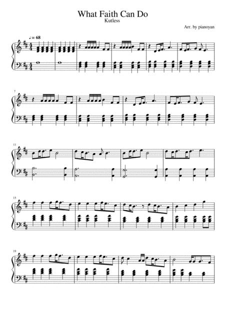 What Faith Can Do Piano Solo Sheet Music