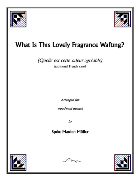 Free Sheet Music What Is This Lovely Fragrance Wafting Quelle Est Cette Odeur Agrable