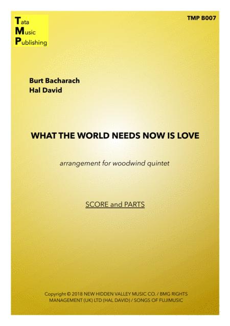 What The World Needs Now Is Love Sweet Love Sheet Music