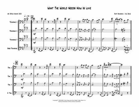 What The World Needs Now Is Love Trombone Quartet Sheet Music