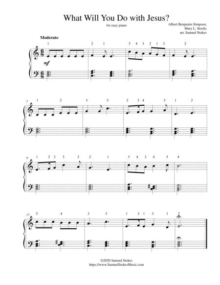 What Will You Do With Jesus For Easy Piano Sheet Music