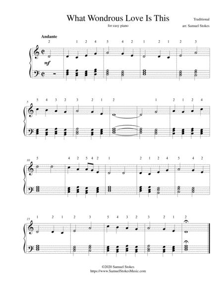 What Wondrous Love Is This For Easy Piano Sheet Music