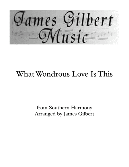 What Wondrous Love Is This Ie044 Sheet Music