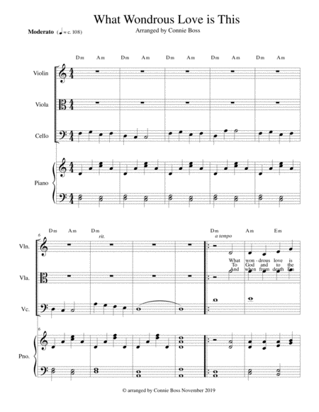 Free Sheet Music What Wondrous Love Is This Original Lyrics Strings Vocal Duet And Piano