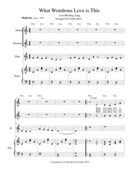 Free Sheet Music What Wondrous Love Is This Weddings Vocal Trio And Piano With Optional Instruments Included