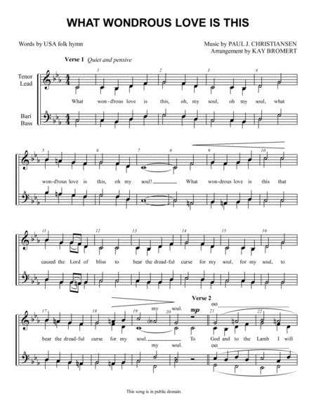 What Wondrous Love Is This Sheet Music