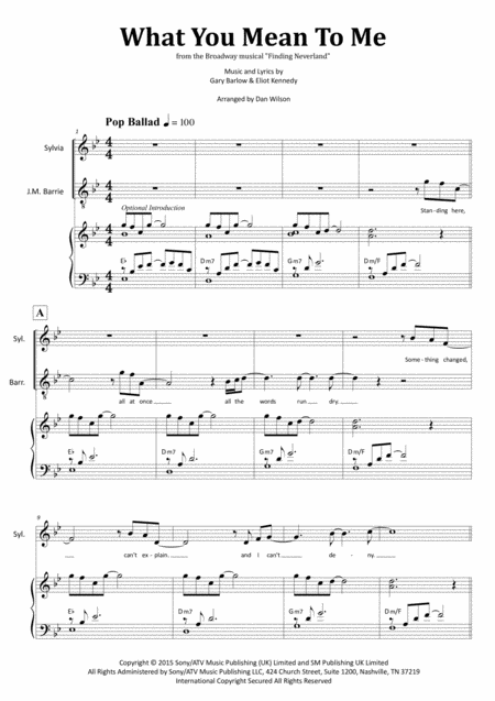 What You Mean To Me Sheet Music