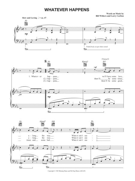 Whatever Happens By Bill Withers Sheet Music