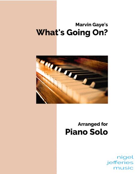 Free Sheet Music Whats Going On Arranged For Piano Solo