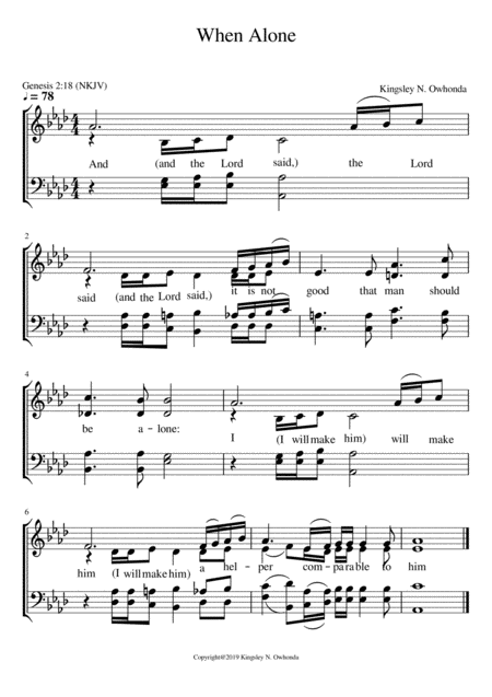 When Alone Sheet Music