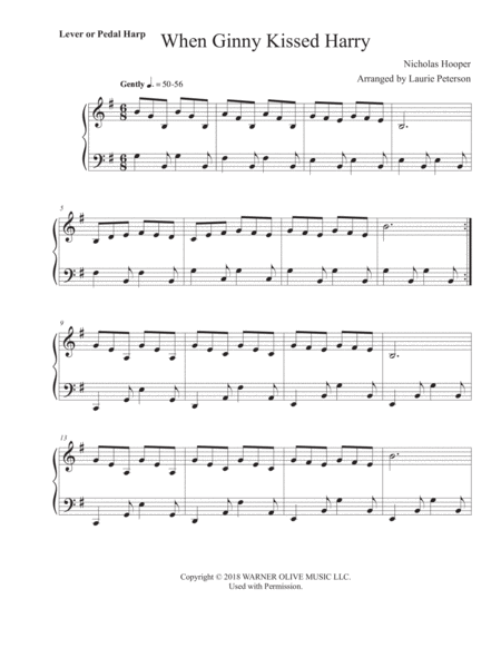 Free Sheet Music When Ginny Kissed Harry