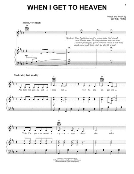 Free Sheet Music When I Get To Heaven