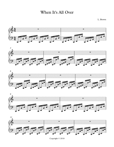 Free Sheet Music When Its All Over