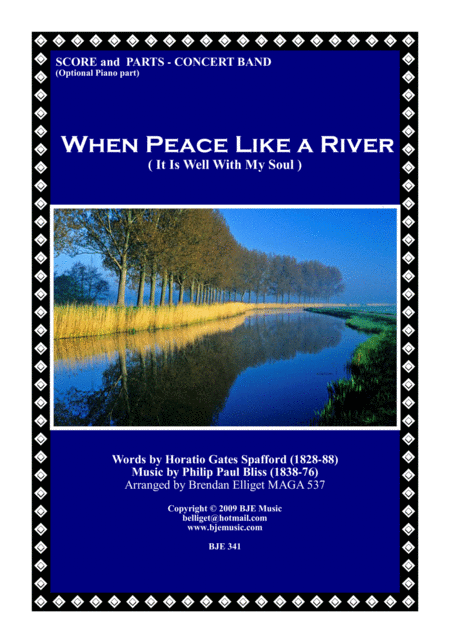 Free Sheet Music When Peace Like A River It Is Well With My Soul Concert Band Score And Parts Pdf