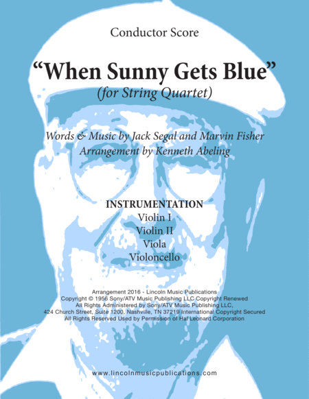 When Sunny Gets Blue For String Quartet Sheet Music