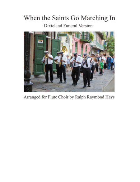 When The Saints Go Marching In For Flute Choir Sheet Music