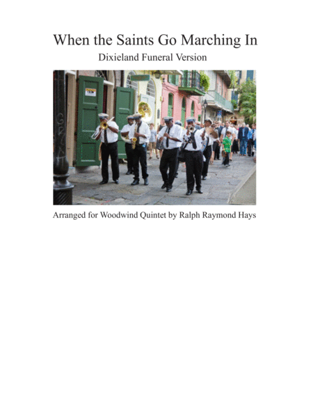 When The Saints Go Marching In For Woodwind Quintet Sheet Music