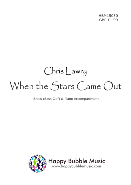 When The Stars Came Out For Low Brass Bass Clef Piano From Scenes From A Parisian Cafe Sheet Music