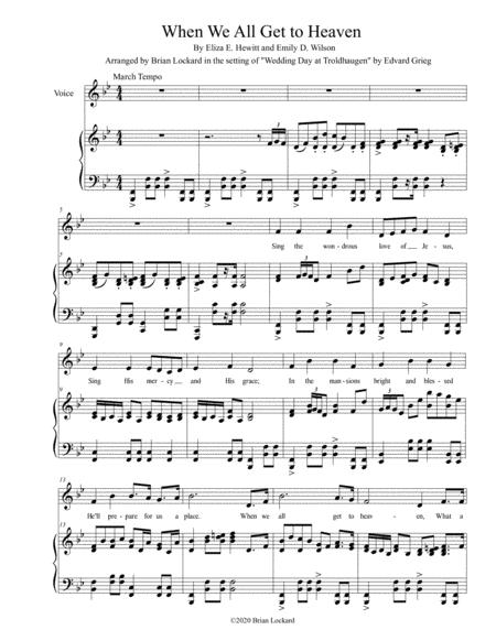 Free Sheet Music When We All Get To Heaven Piano And Voice