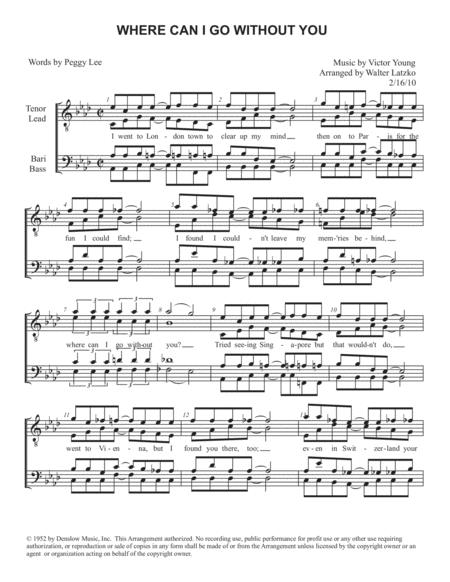 Where Can I Go Without You Sheet Music