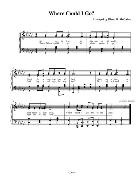 Free Sheet Music Where Could I Go