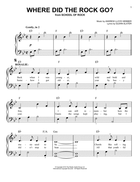 Where Did The Rock Go From School Of Rock The Musical Sheet Music