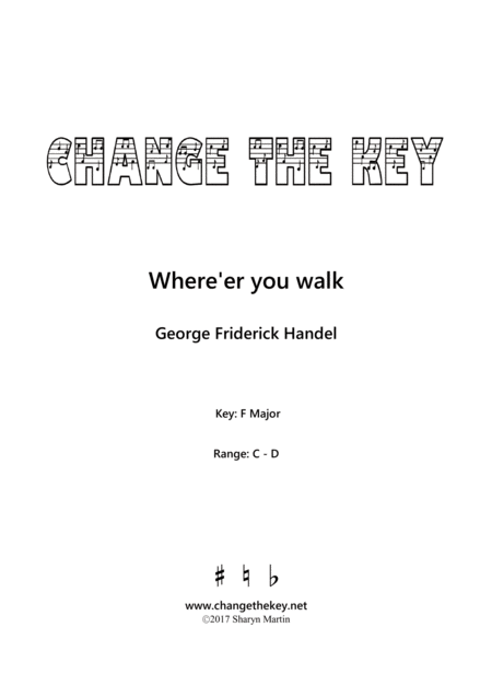 Where Er You Walk F Major Sheet Music