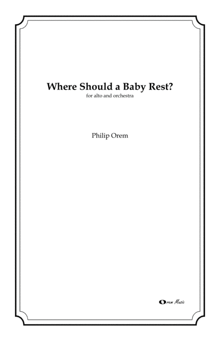 Where Should A Baby Rest Sheet Music