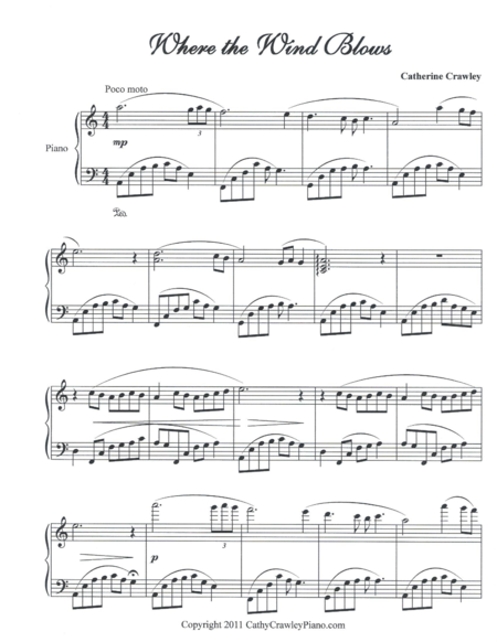 Free Sheet Music Where The Wind Blows