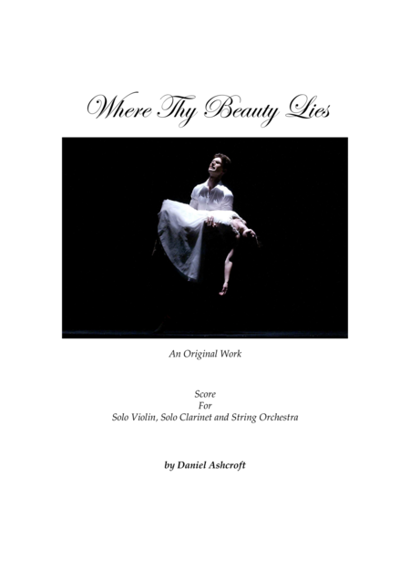 Where Thy Beauty Lies Score Only Sheet Music