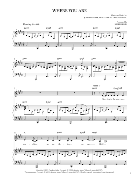 Free Sheet Music Where You Are