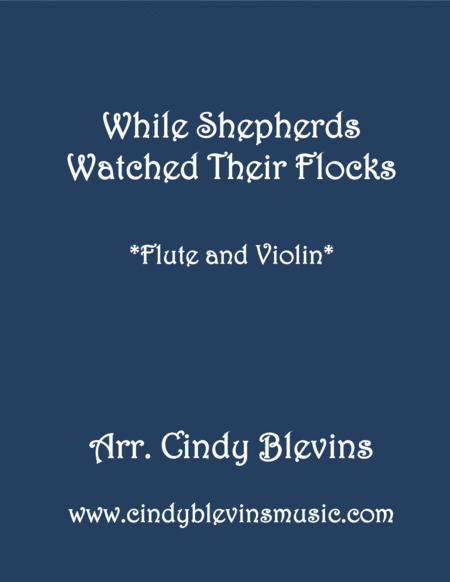 While Shepherds Watched For Flute And Violin Sheet Music