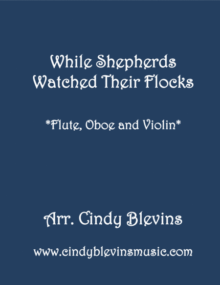 While Shepherds Watched For Flute Oboe And Violin Sheet Music