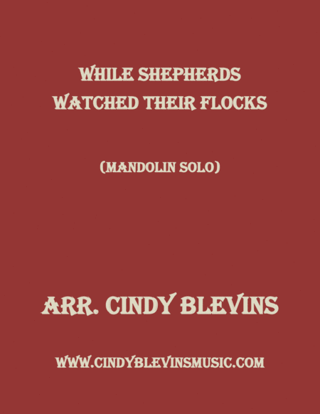 While Shepherds Watched For Mandolin Solo Sheet Music