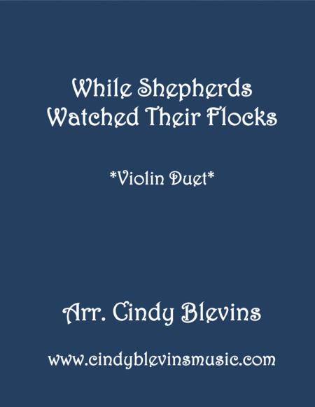 Free Sheet Music While Shepherds Watched For Violin Duet