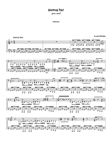 Whipping Post With A Twist Sheet Music