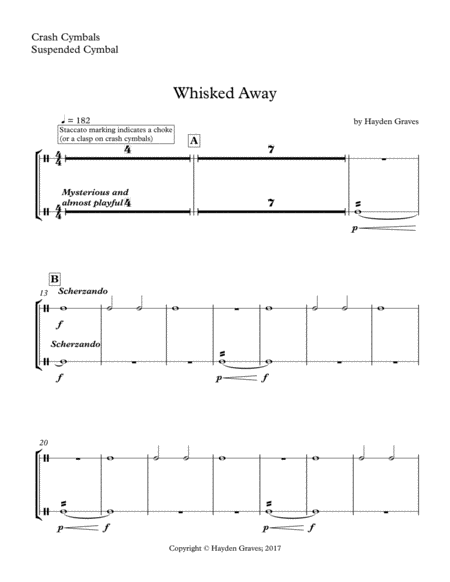 Free Sheet Music Whisked Away