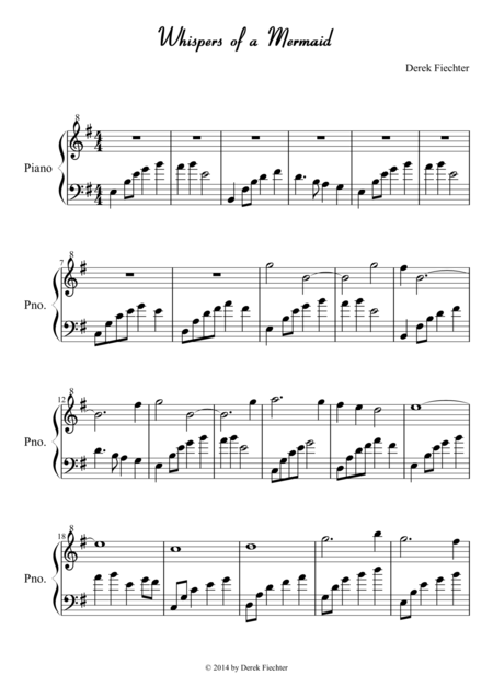 Whispers Of A Mermaid Sheet Music