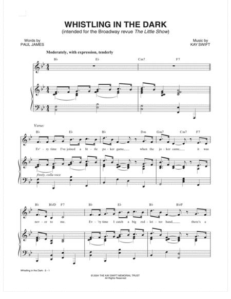 Free Sheet Music Whistling In The Dark From The Little Show