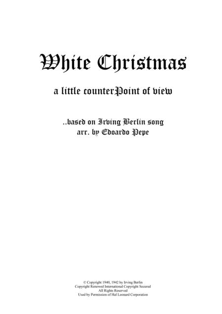 White Christmas Counterpoint Of View Sheet Music