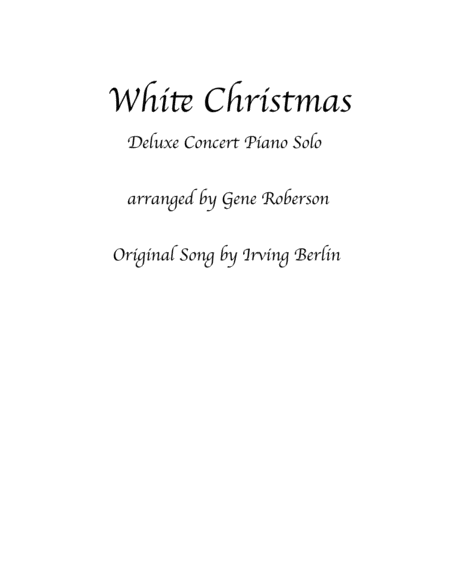 White Christmas Deluxe Advanced Piano Solo Sheet Music