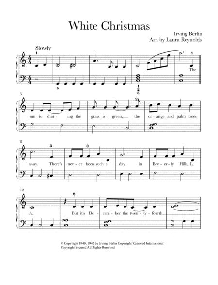 Free Sheet Music White Christmas Easy Beginner