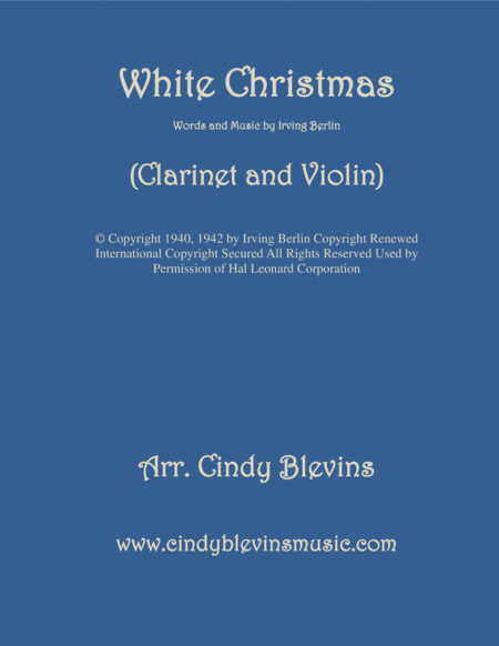 Free Sheet Music White Christmas For Clarinet And Violin