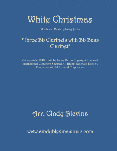 White Christmas For Clarinet Quartet With Bass Clarinet Sheet Music