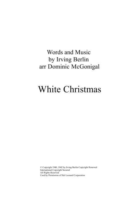 White Christmas Sax Quartet Aatbar Sheet Music